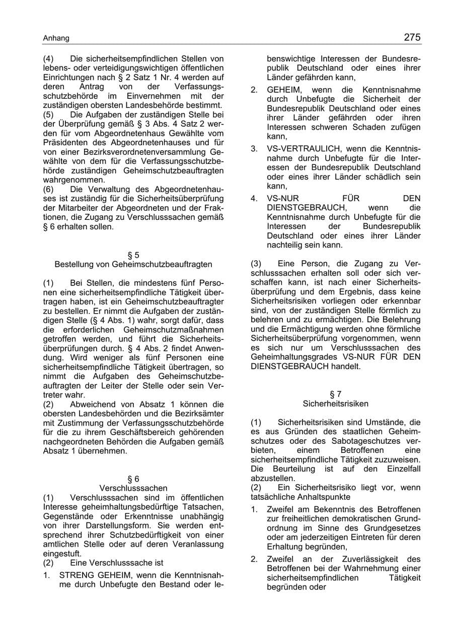 Seite 275 des Verfassungsschutzbericht 2003 Berlin