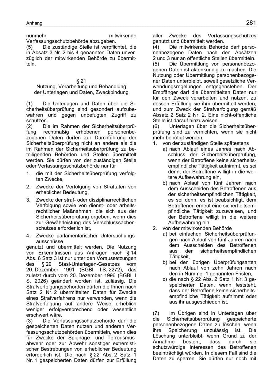 Seite 281 des Verfassungsschutzbericht 2003 Berlin