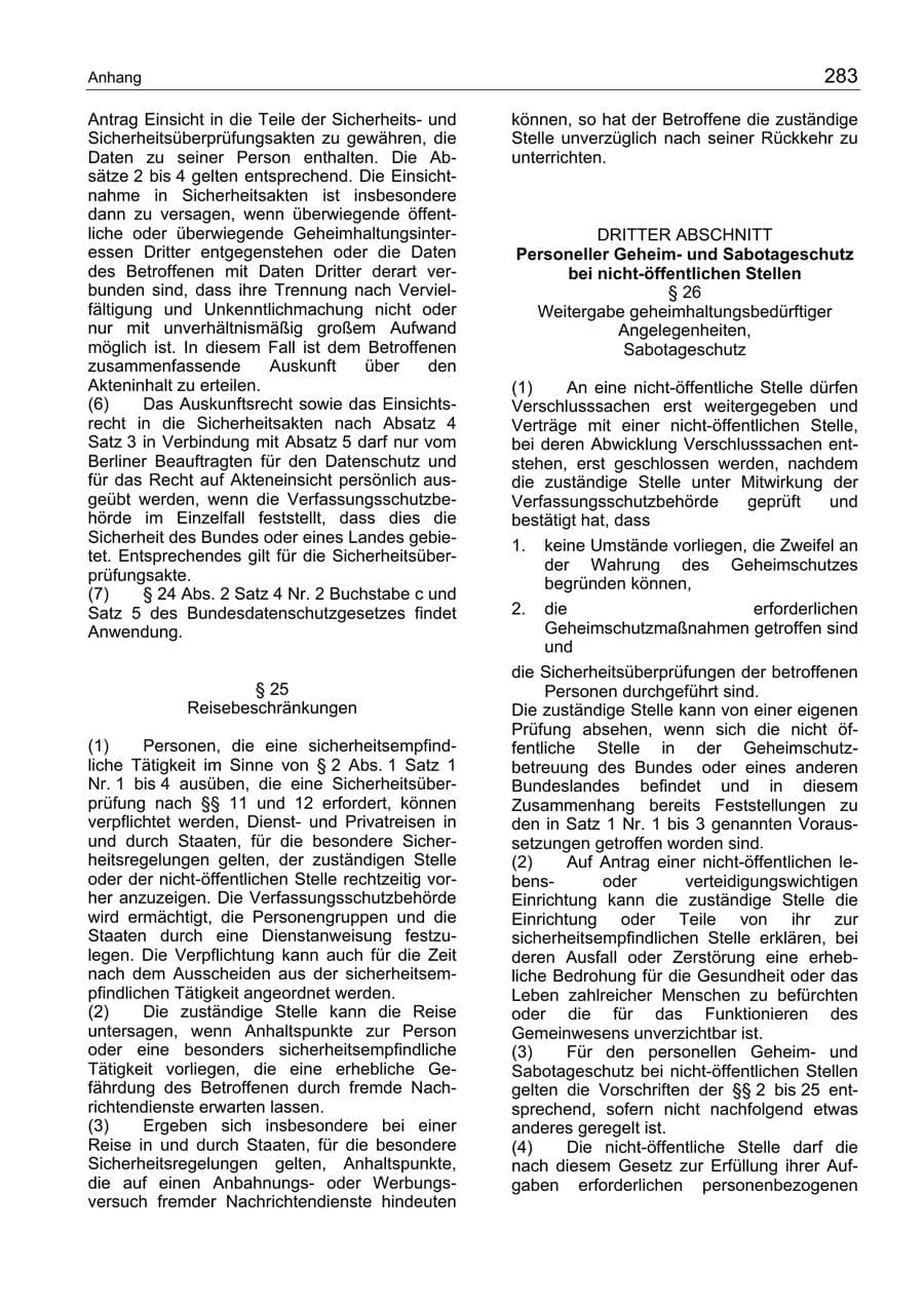 Seite 283 des Verfassungsschutzbericht 2003 Berlin
