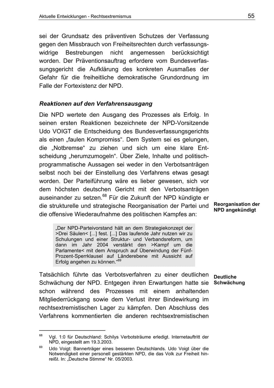 Seite 55 des Verfassungsschutzbericht 2003 Berlin
