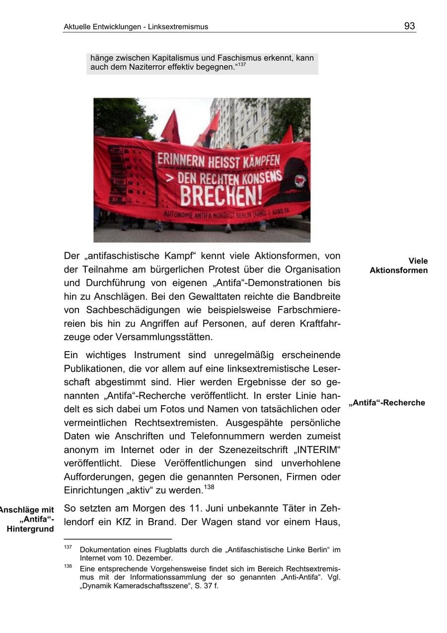 Seite 93 des Verfassungsschutzbericht 2003 Berlin