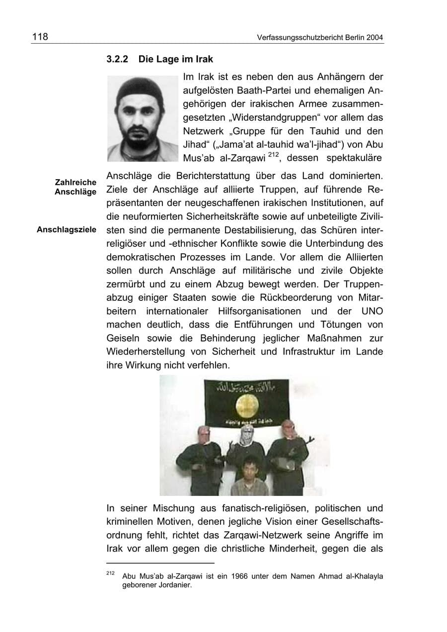 Seite 118 des Verfassungsschutzbericht 2004 Berlin