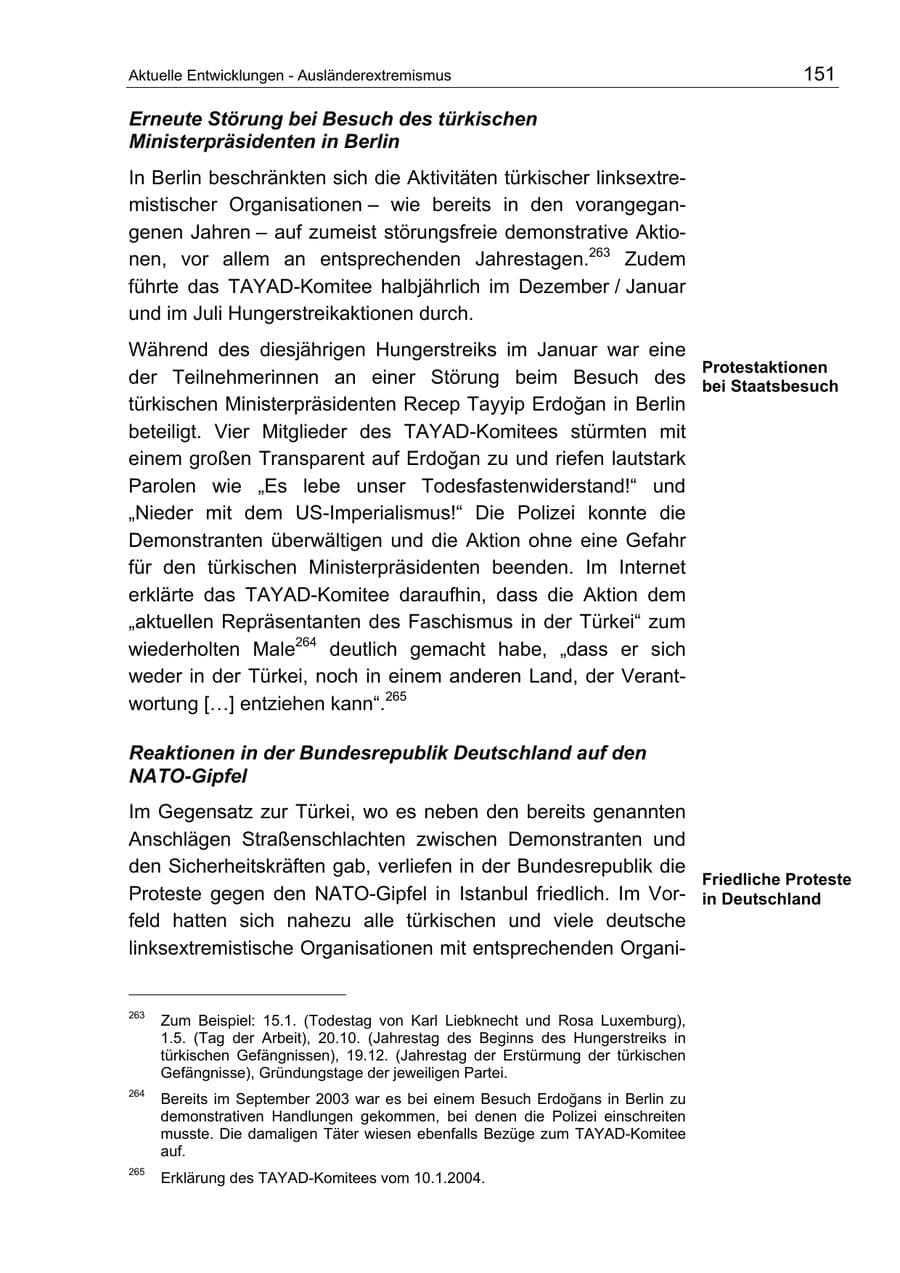 Seite 151 des Verfassungsschutzbericht 2004 Berlin