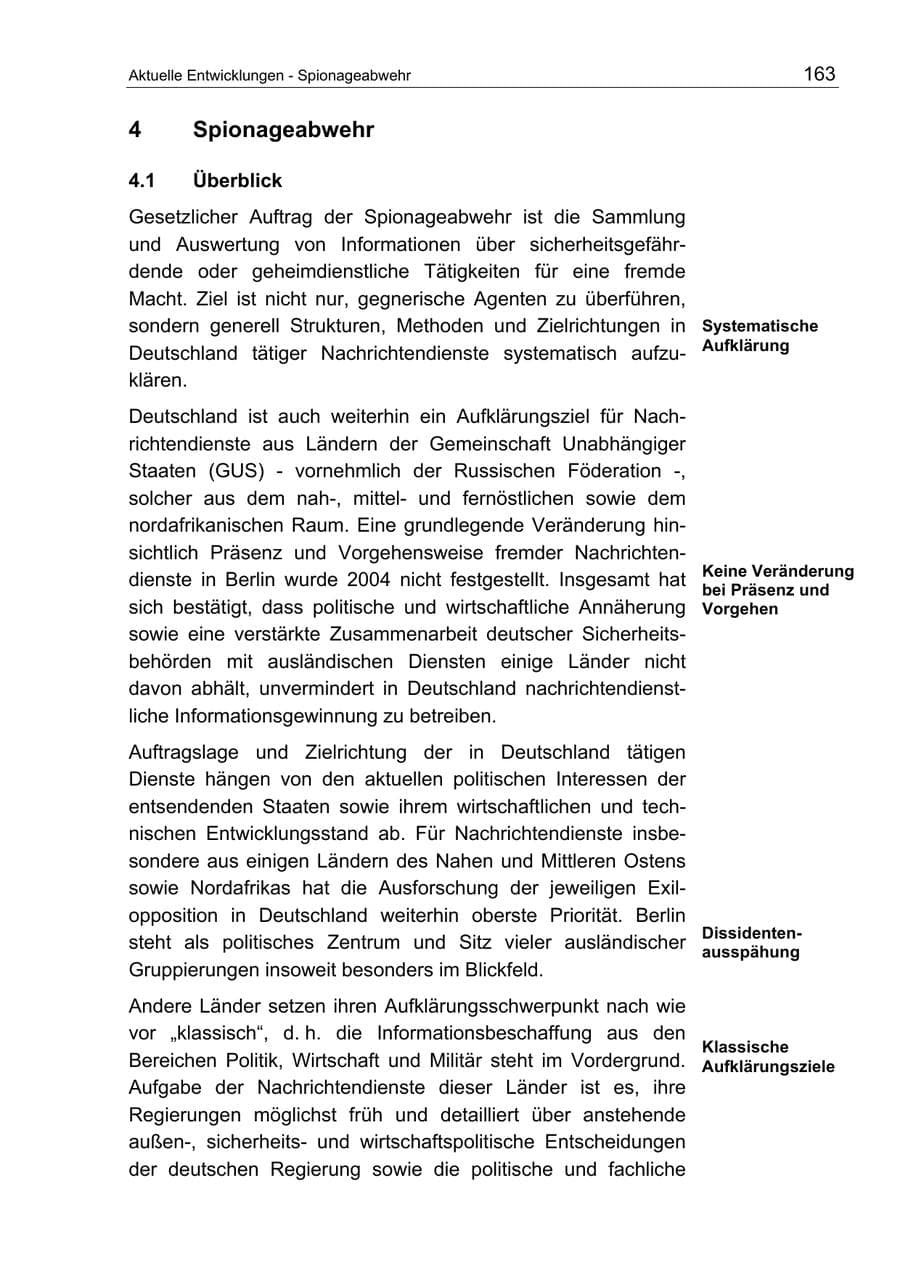 Seite 163 des Verfassungsschutzbericht 2004 Berlin