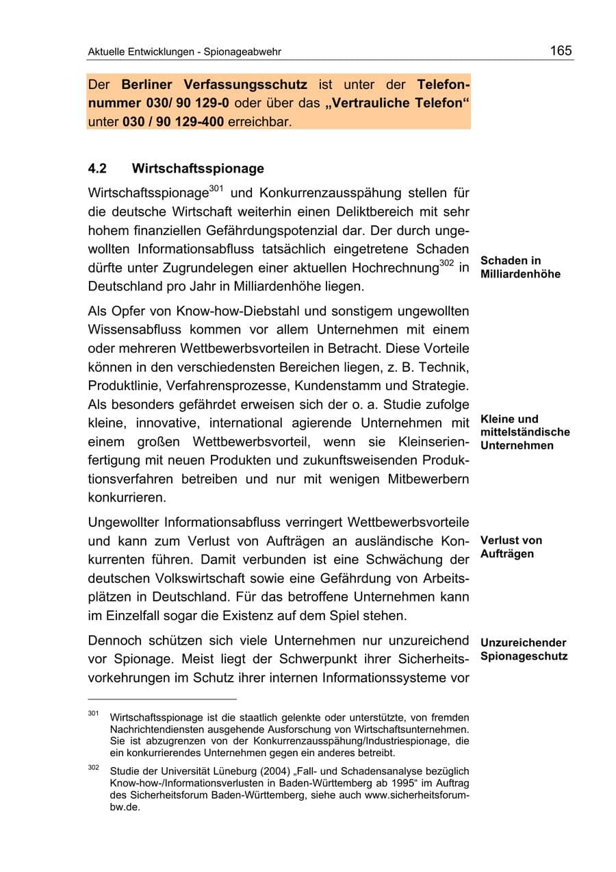 Seite 165 des Verfassungsschutzbericht 2004 Berlin