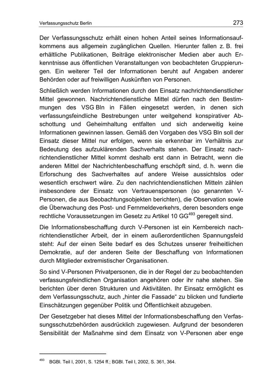 Seite 273 des Verfassungsschutzbericht 2004 Berlin