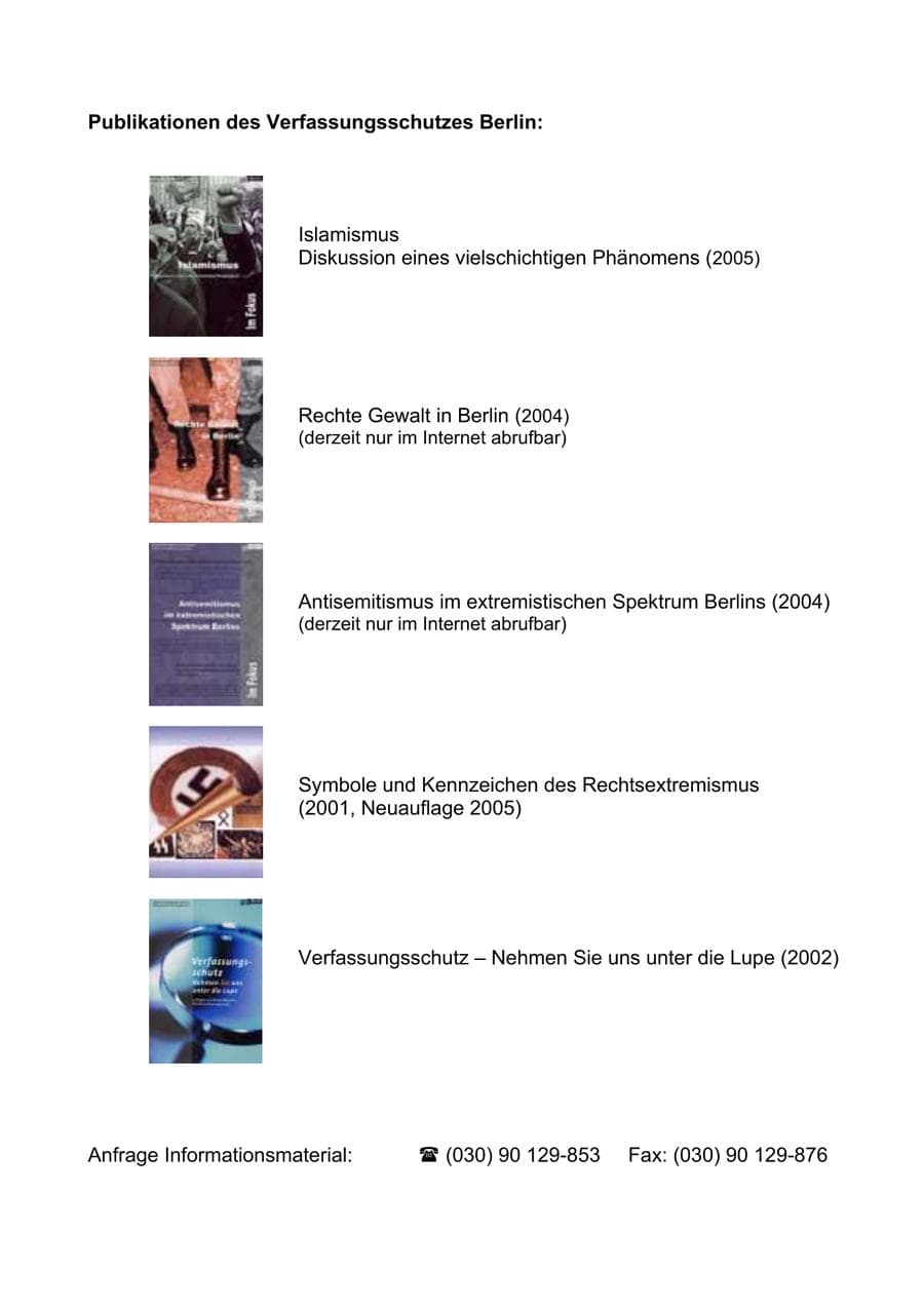 Seite 341 des Verfassungsschutzbericht 2004 Berlin