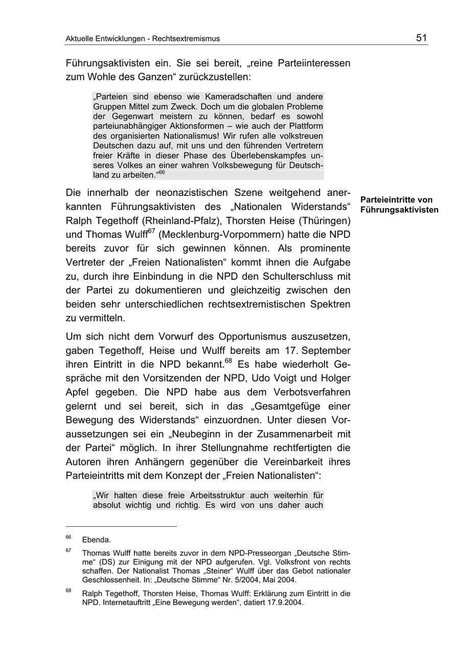 Seite 51 des Verfassungsschutzbericht 2004 Berlin