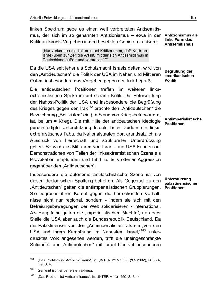 Seite 85 des Verfassungsschutzbericht 2004 Berlin