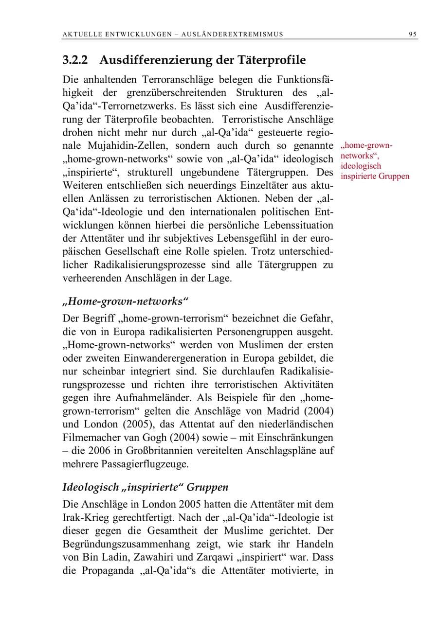 Seite 108 des Verfassungsschutzbericht 2006 Berlin