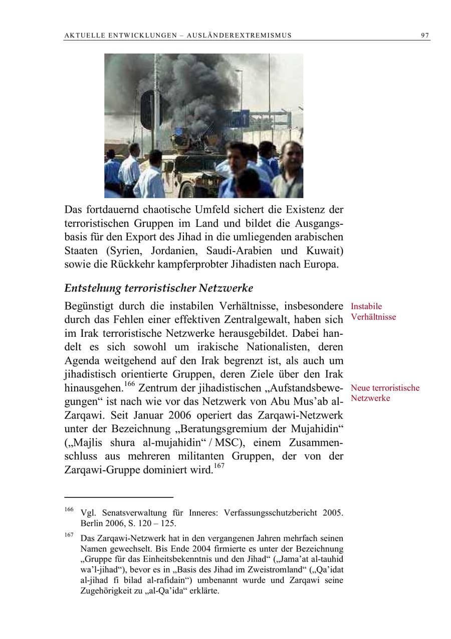 Seite 110 des Verfassungsschutzbericht 2006 Berlin