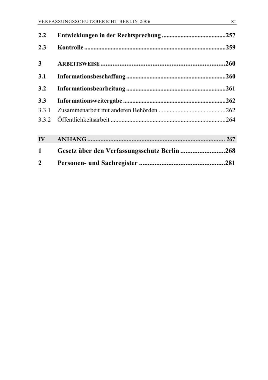 Seite 12 des Verfassungsschutzbericht 2006 Berlin
