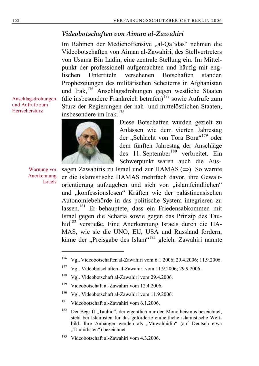 Seite 115 des Verfassungsschutzbericht 2006 Berlin