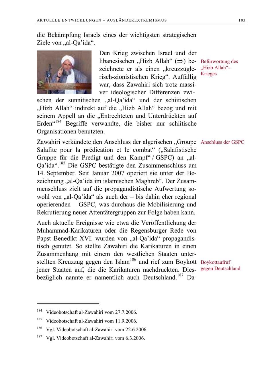 Seite 116 des Verfassungsschutzbericht 2006 Berlin