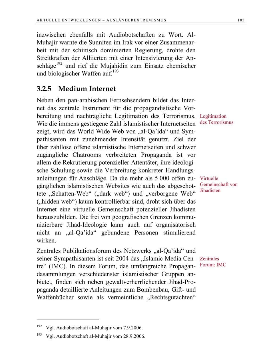 Seite 118 des Verfassungsschutzbericht 2006 Berlin