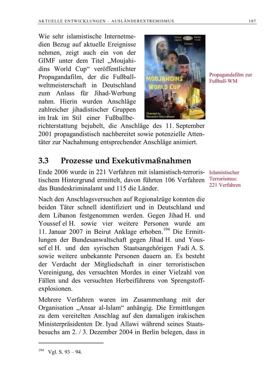 Seite 120 des Verfassungsschutzbericht 2006 Berlin