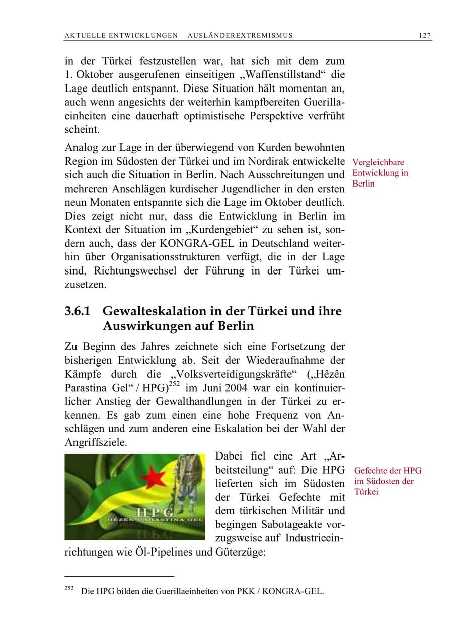 Seite 140 des Verfassungsschutzbericht 2006 Berlin