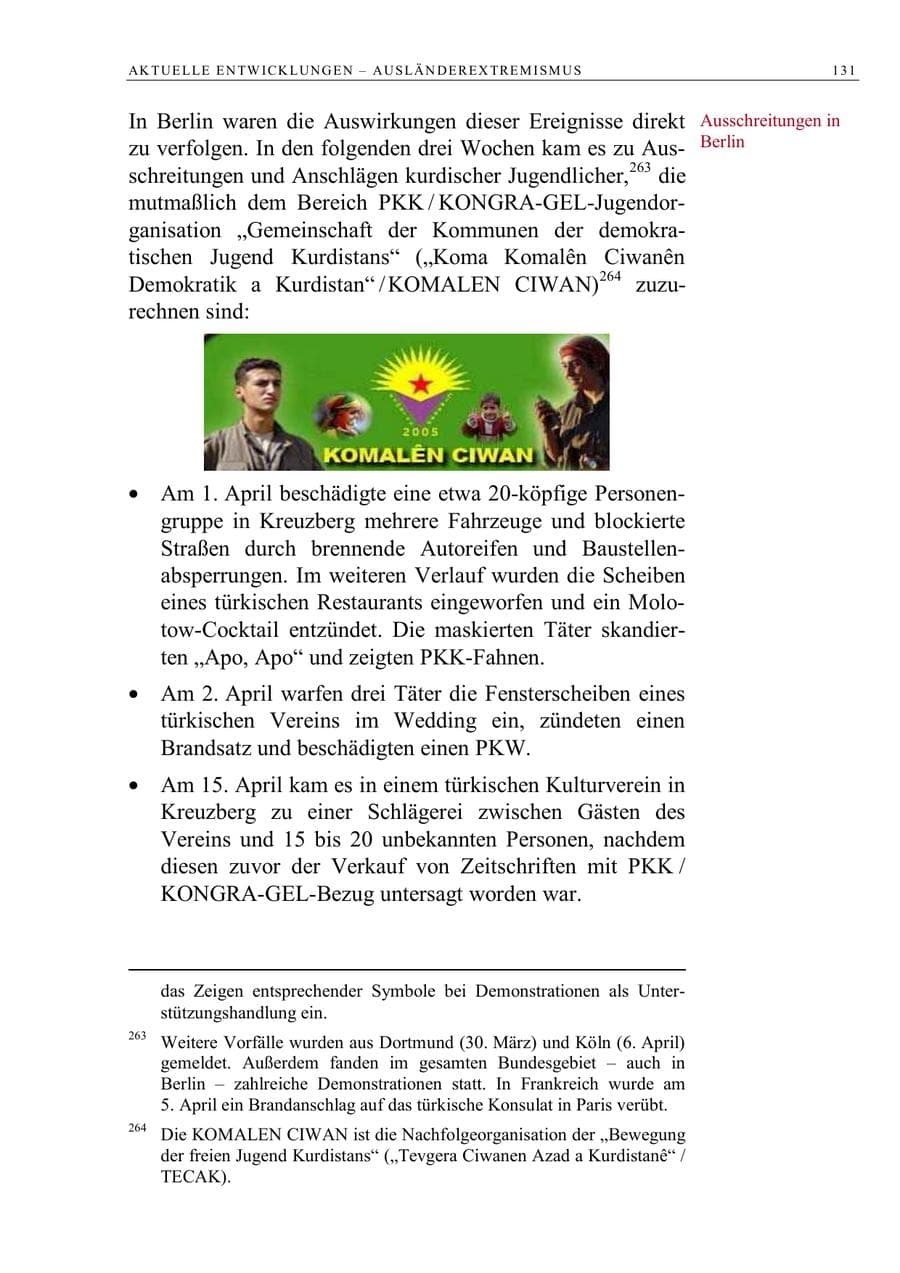Seite 144 des Verfassungsschutzbericht 2006 Berlin