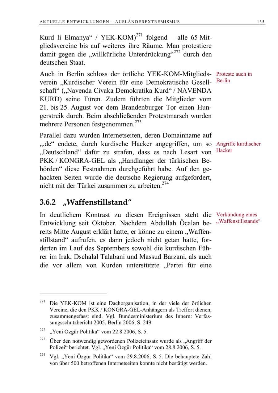 Seite 148 des Verfassungsschutzbericht 2006 Berlin