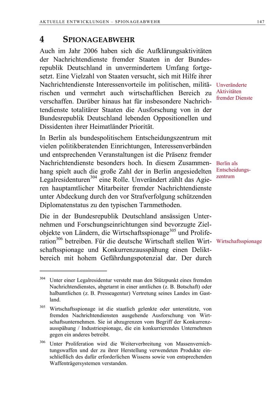 Seite 160 des Verfassungsschutzbericht 2006 Berlin