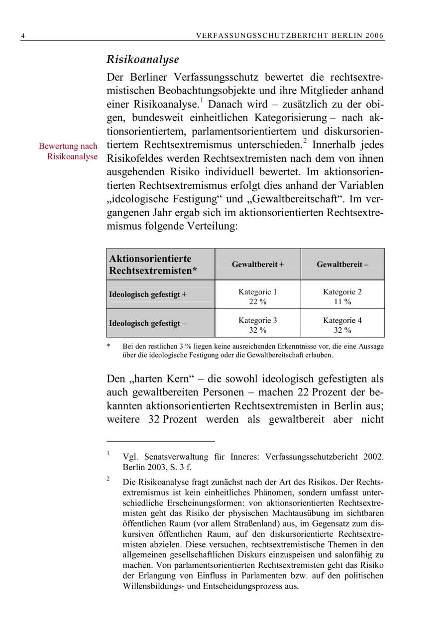 Seite 17 des Verfassungsschutzbericht 2006 Berlin