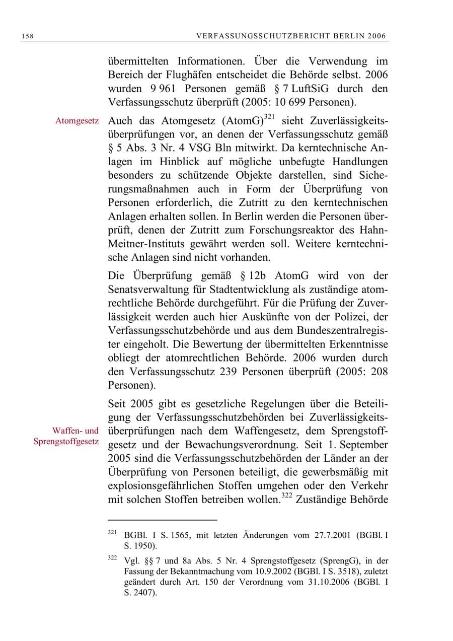 Seite 171 des Verfassungsschutzbericht 2006 Berlin