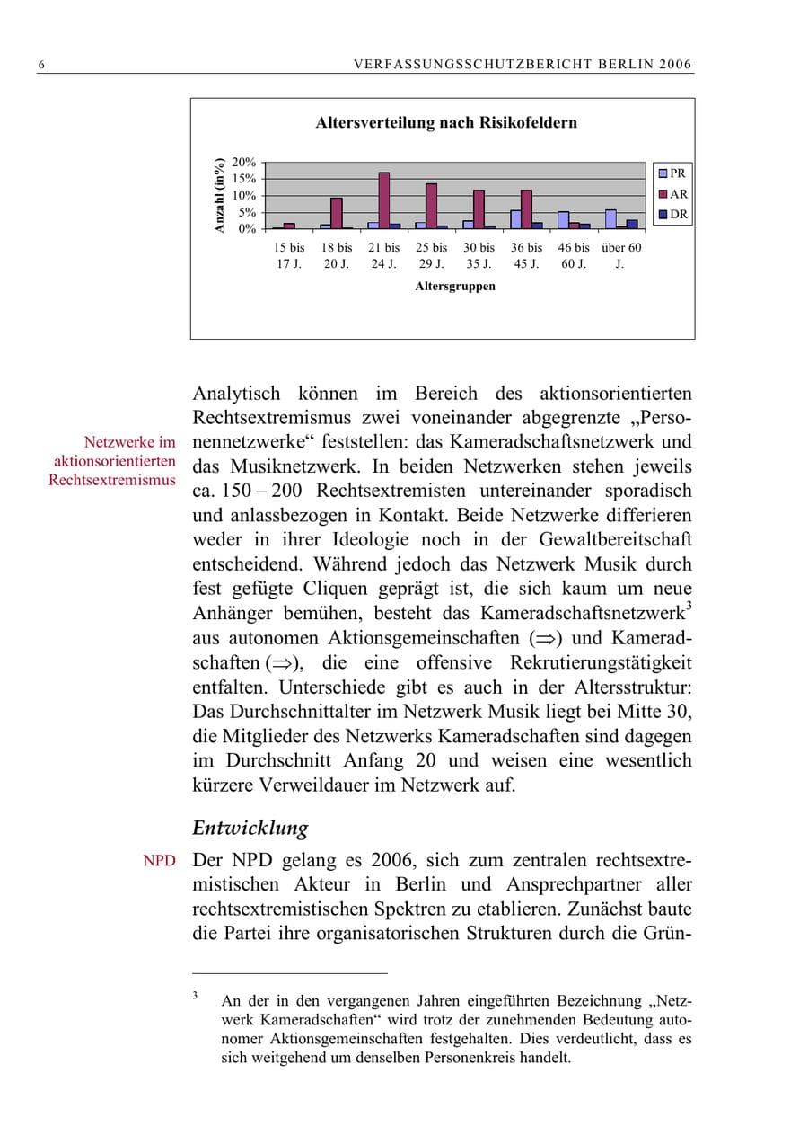 Seite 19 des Verfassungsschutzbericht 2006 Berlin
