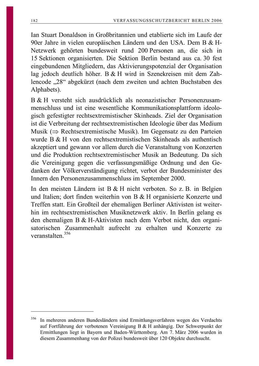 Seite 195 des Verfassungsschutzbericht 2006 Berlin