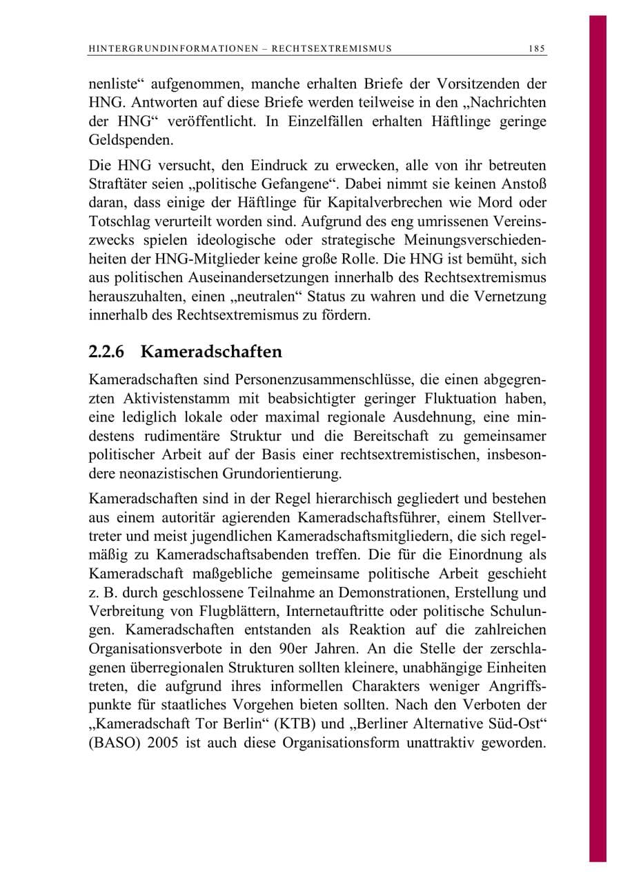 Seite 198 des Verfassungsschutzbericht 2006 Berlin