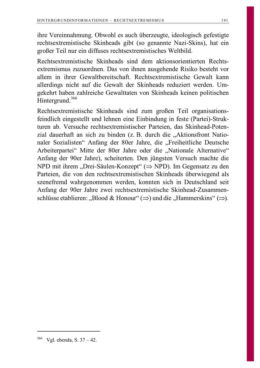 Seite 204 des Verfassungsschutzbericht 2006 Berlin
