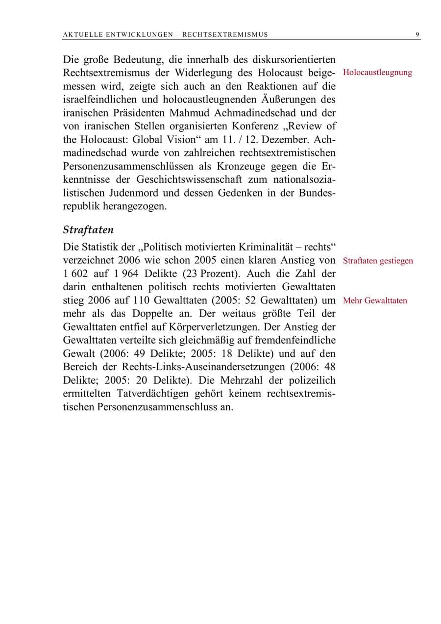 Seite 22 des Verfassungsschutzbericht 2006 Berlin