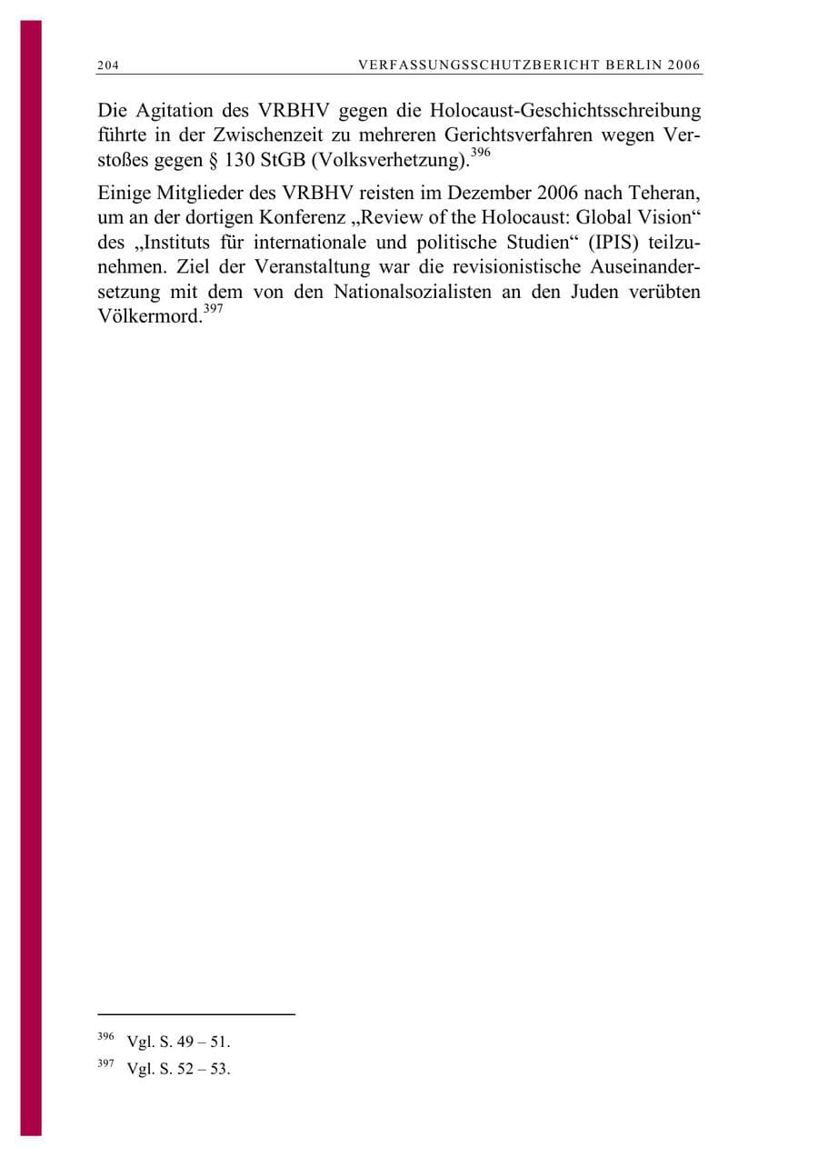 Seite 217 des Verfassungsschutzbericht 2006 Berlin