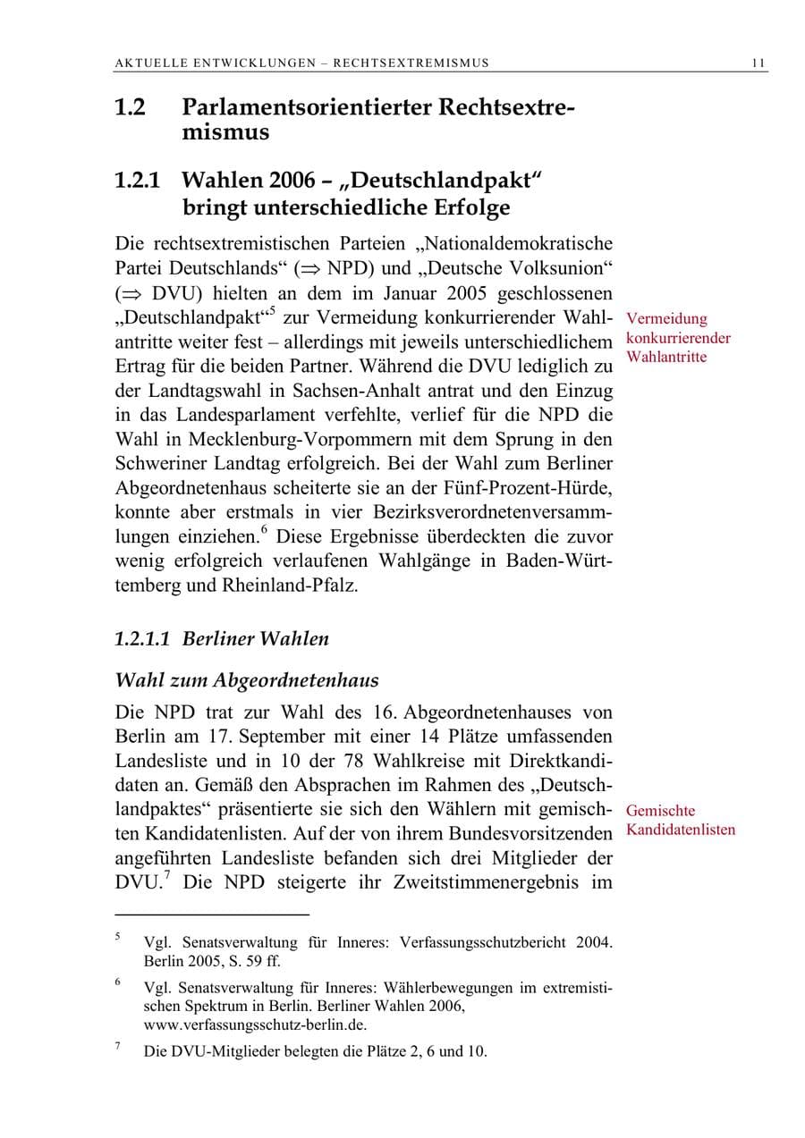 Seite 24 des Verfassungsschutzbericht 2006 Berlin