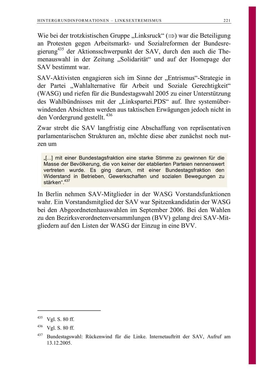 Seite 234 des Verfassungsschutzbericht 2006 Berlin