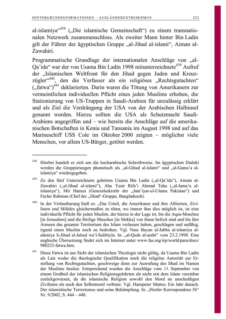 Seite 236 des Verfassungsschutzbericht 2006 Berlin