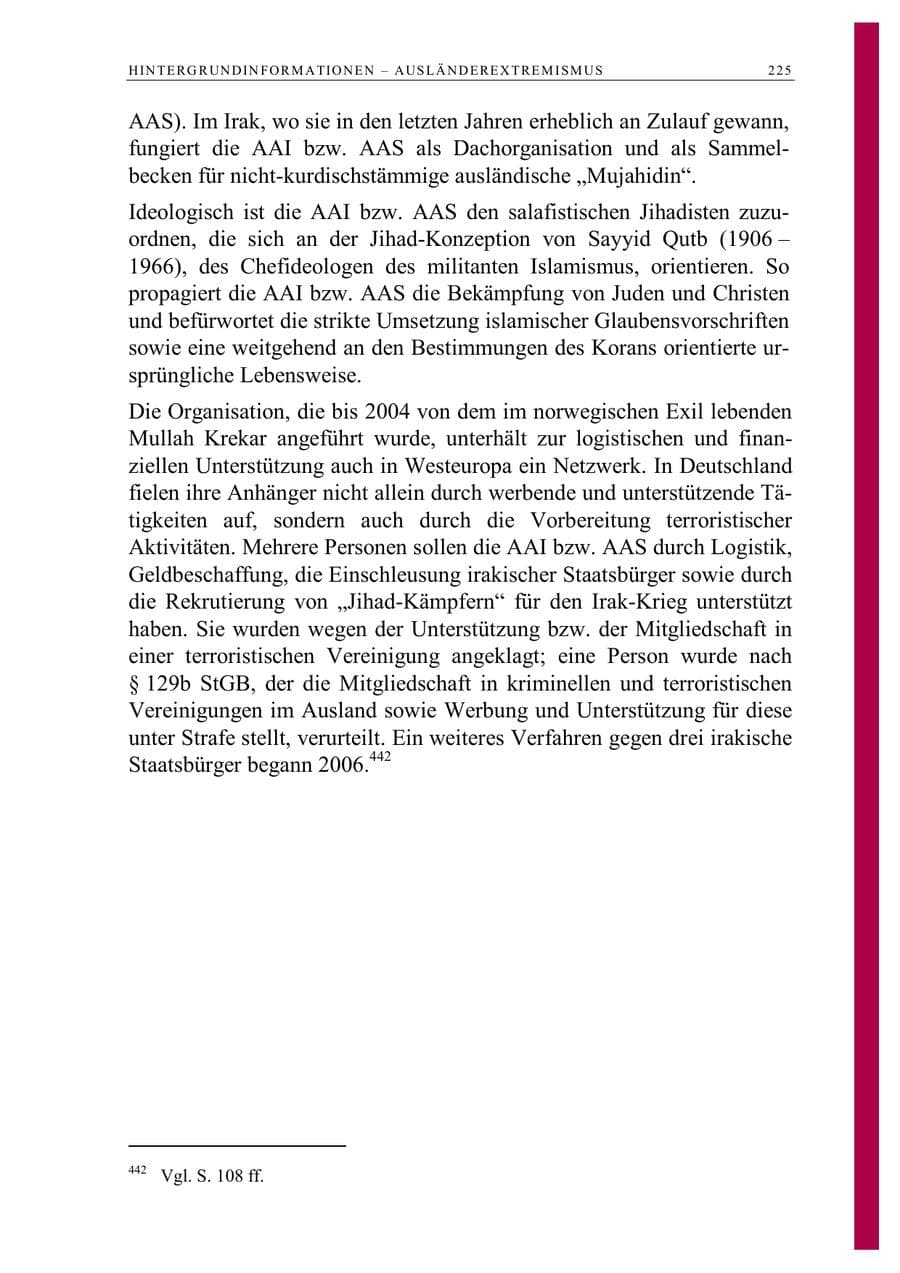 Seite 238 des Verfassungsschutzbericht 2006 Berlin