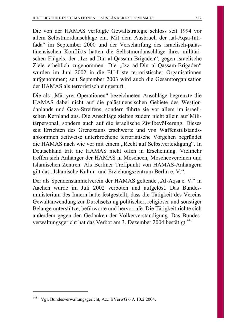 Seite 240 des Verfassungsschutzbericht 2006 Berlin
