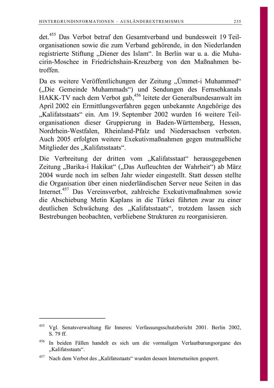 Seite 248 des Verfassungsschutzbericht 2006 Berlin