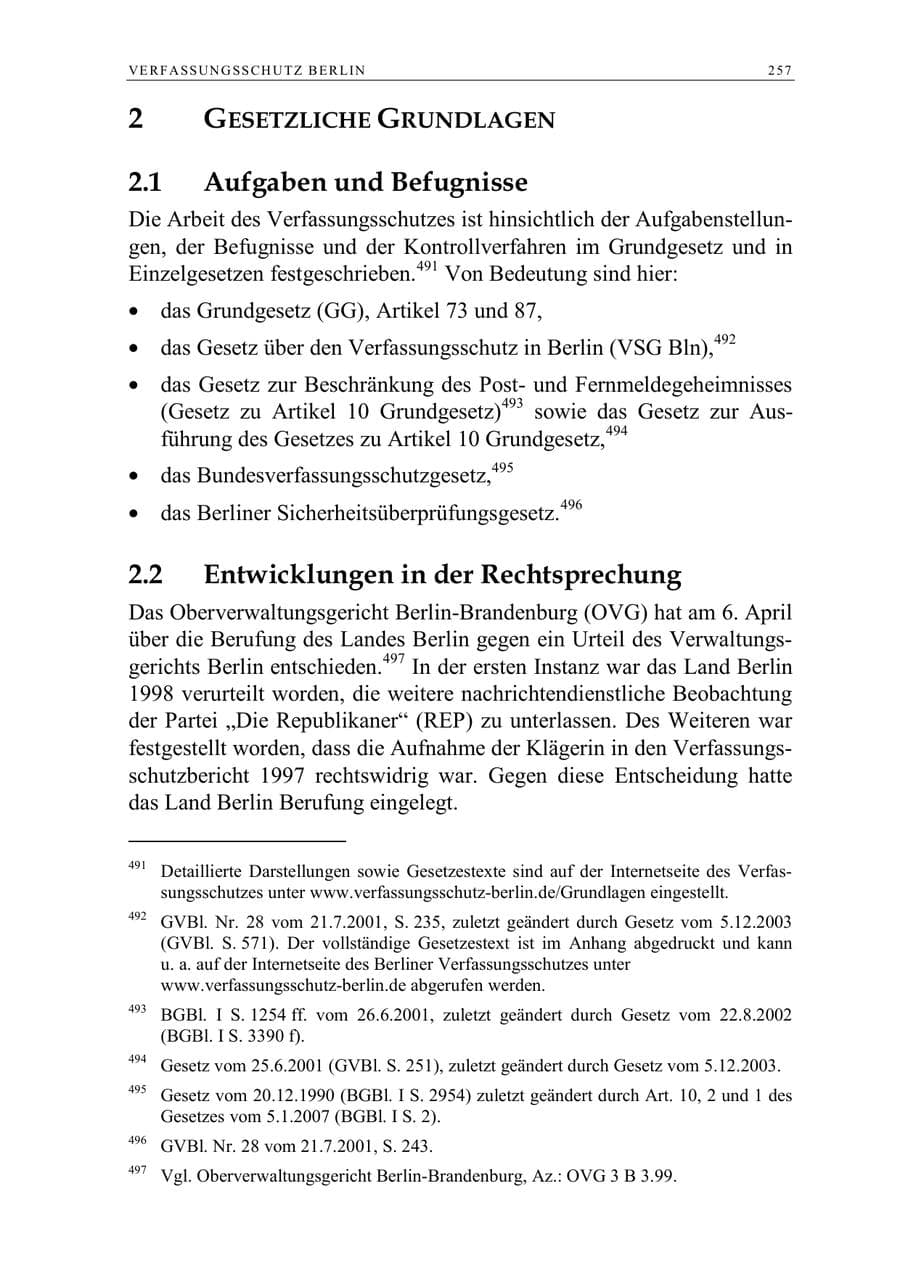 Seite 270 des Verfassungsschutzbericht 2006 Berlin