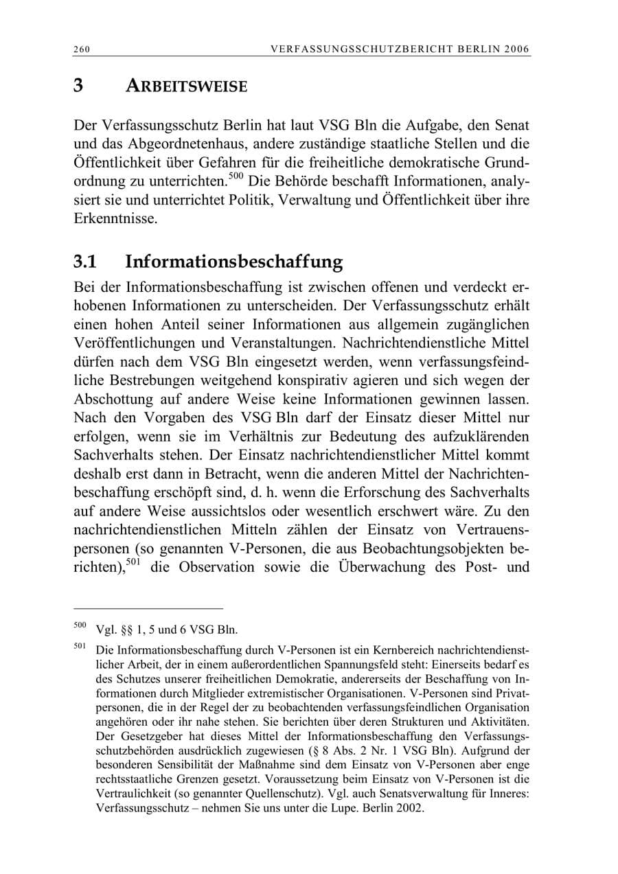 Seite 273 des Verfassungsschutzbericht 2006 Berlin