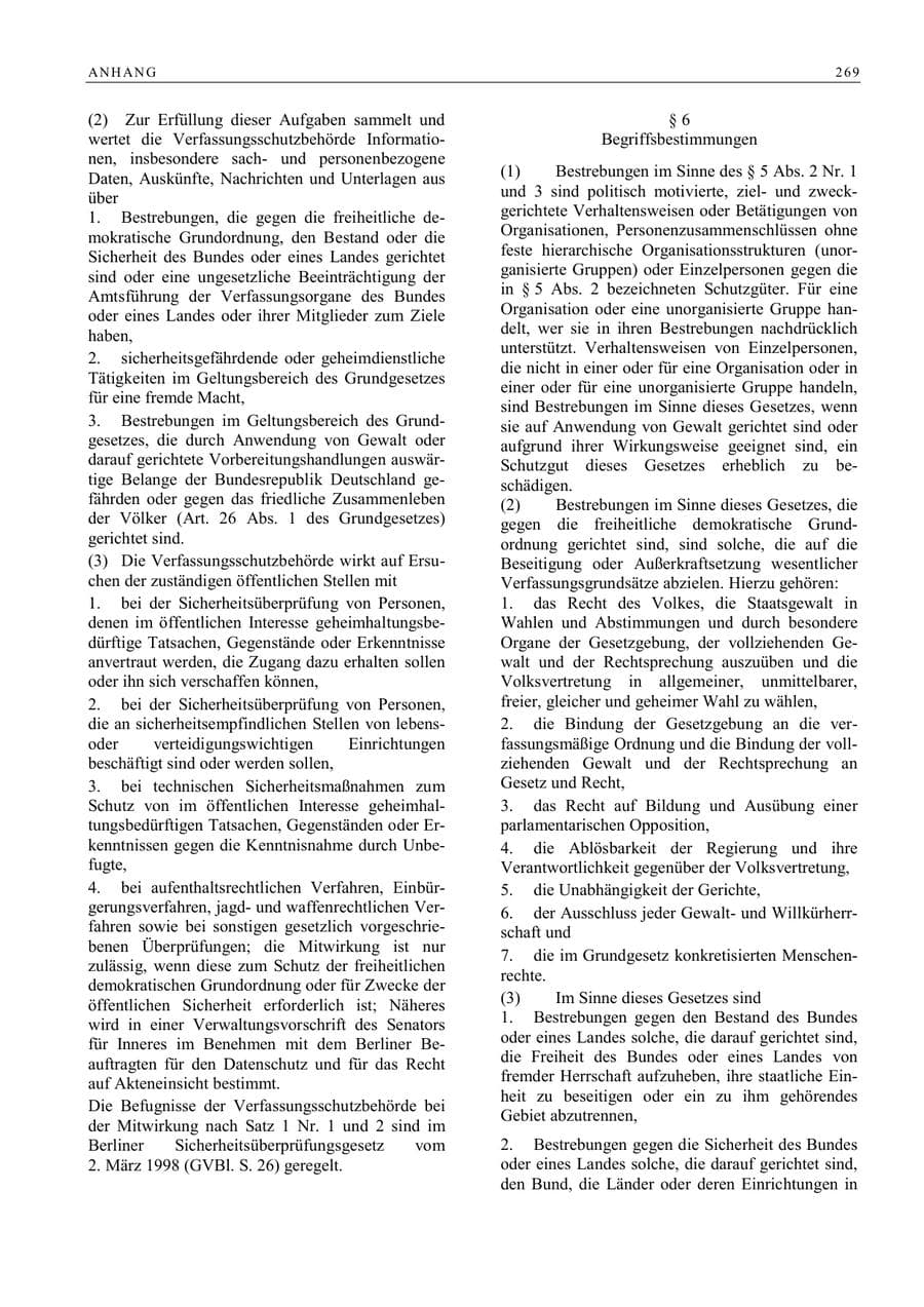Seite 282 des Verfassungsschutzbericht 2006 Berlin