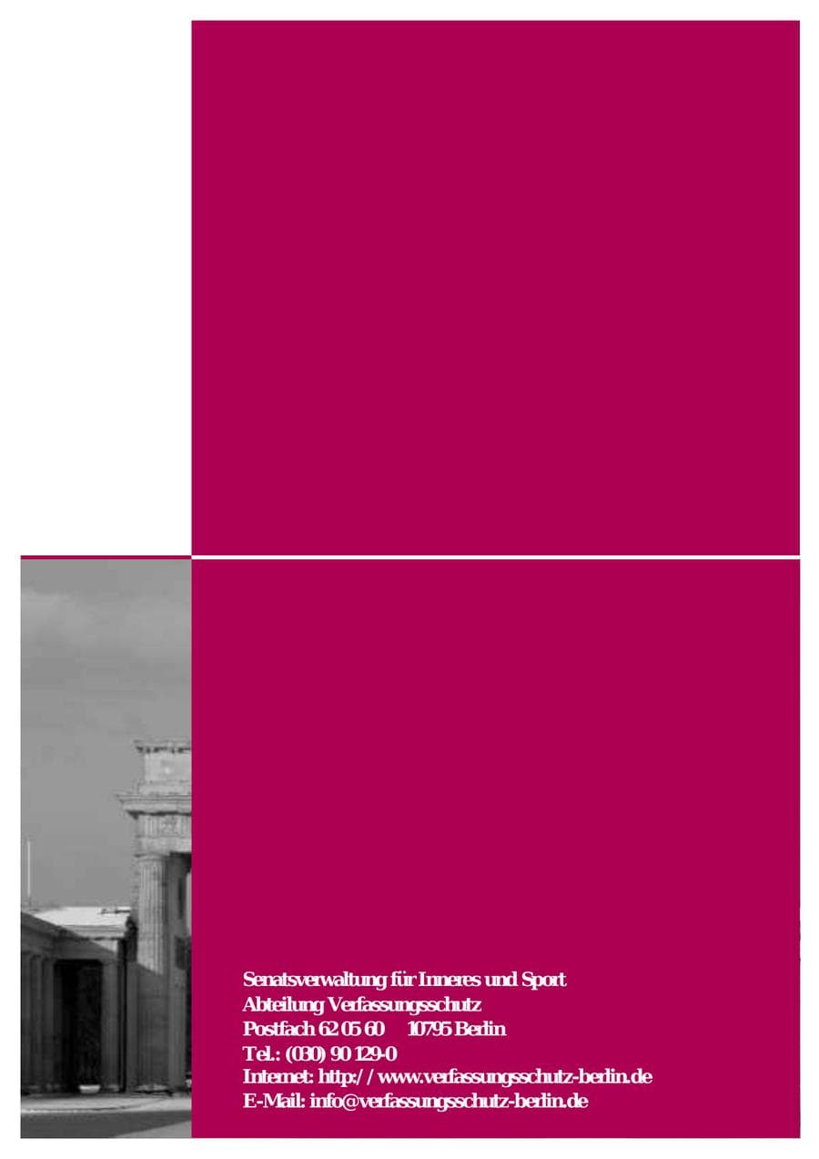 Seite 301 des Verfassungsschutzbericht 2006 Berlin