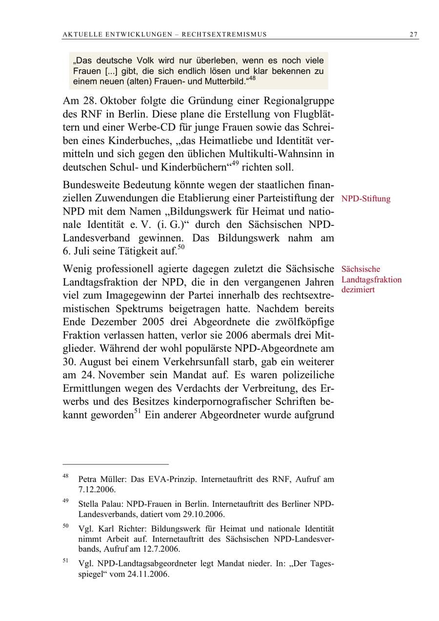 Seite 40 des Verfassungsschutzbericht 2006 Berlin