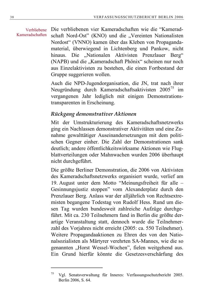 Seite 51 des Verfassungsschutzbericht 2006 Berlin