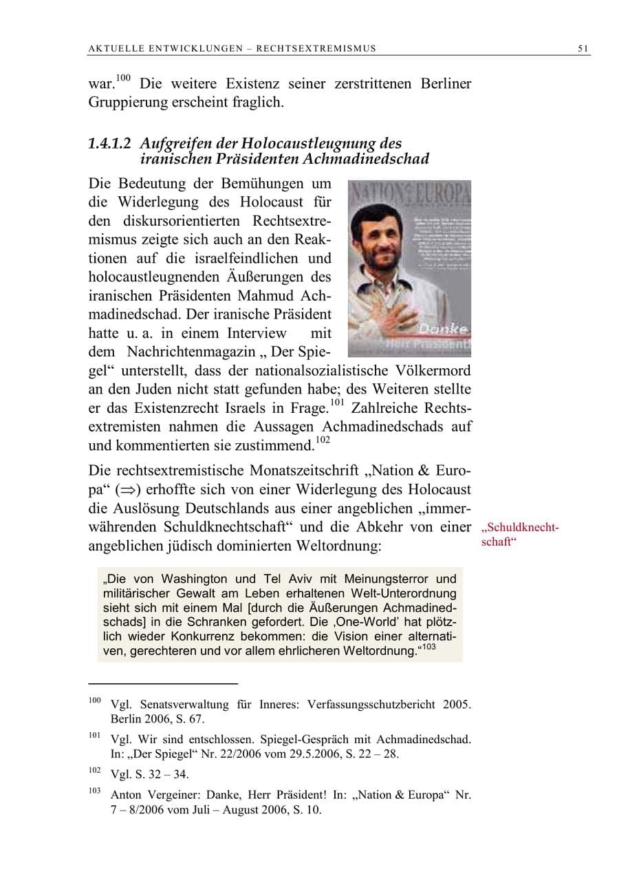 Seite 64 des Verfassungsschutzbericht 2006 Berlin