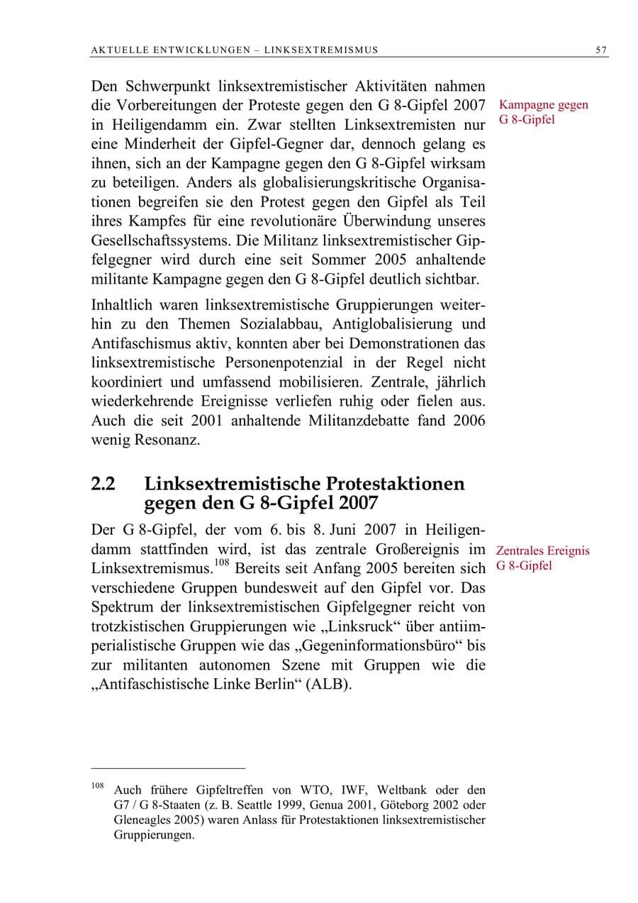 Seite 70 des Verfassungsschutzbericht 2006 Berlin