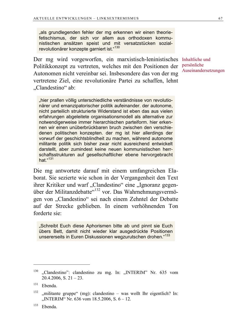 Seite 80 des Verfassungsschutzbericht 2006 Berlin