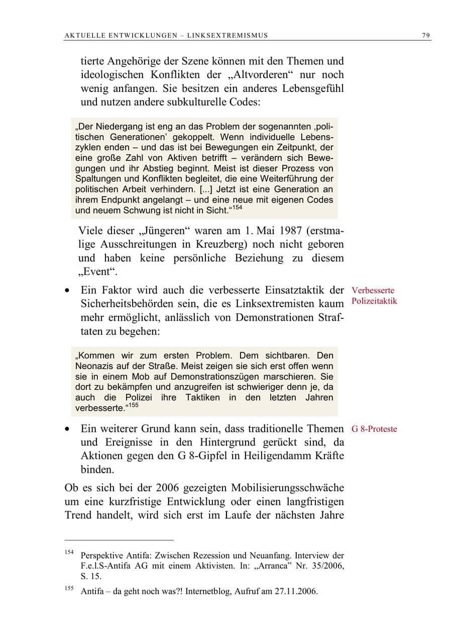 Seite 92 des Verfassungsschutzbericht 2006 Berlin