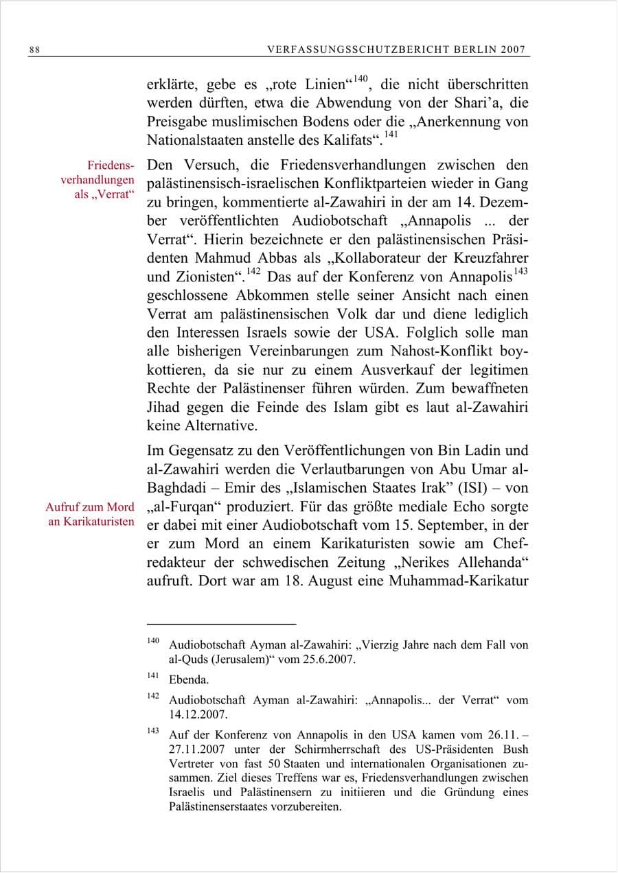 Seite 101 des Verfassungsschutzbericht 2007 Berlin