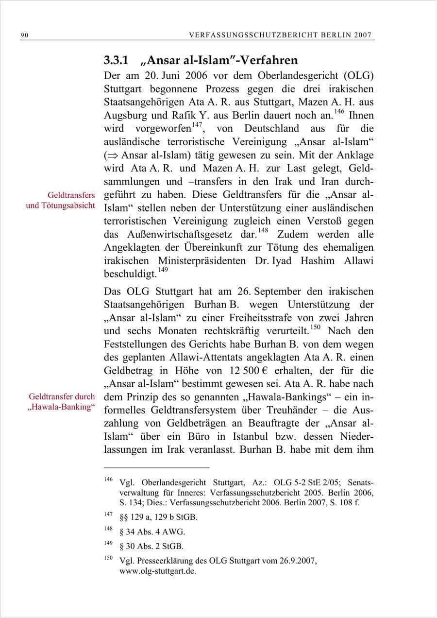 Seite 103 des Verfassungsschutzbericht 2007 Berlin